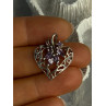 925 Sterling Silver Amethyst Heart Pendant Length 1 Inch