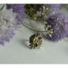 925 Sterling Silver Heliodor, Almandine & Marcasites Ring Size 8