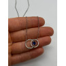 925 STERLING SILVER  SAPPHIRE & BERYL NECKLACE