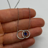 925 Sterling Silver Sapphire & Beryl Necklace