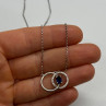 925 Sterling Silver Sapphire & Beryl Necklace