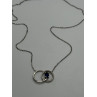 925 STERLING SILVER  SAPPHIRE & BERYL NECKLACE