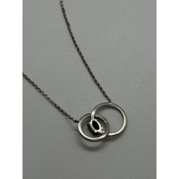 925 STERLING SILVER  SAPPHIRE & BERYL NECKLACE