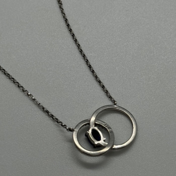 925 Sterling Silver Sapphire & Beryl Necklace