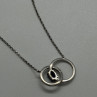 925 Sterling Silver Sapphire & Beryl Necklace