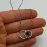 925 Sterling Silver Sapphire & Beryl Necklace