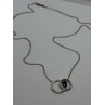 925 STERLING SILVER  SAPPHIRE & BERYL NECKLACE