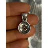 925 Sterling Silver Blue Topaz Pendant Length 1 Inch