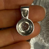 925 Sterling Silver Blue Topaz Pendant Length 1 Inch