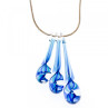 925 Sterling Silver Jewelry Glass Chain With Pendant
