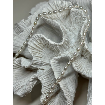 14K YELLOW GOLD CLASP FRESH WATER PEARL NECKLACE 16 Inch