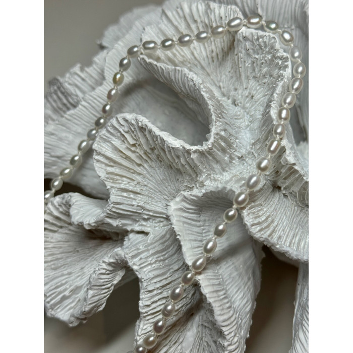 14K YELLOW GOLD CLASP FRESH WATER PEARL NECKLACE 16 Inch