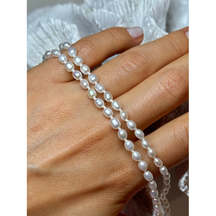 14K YELLOW GOLD CLASP FRESH WATER PEARL NECKLACE 16 Inch