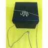 925 Sterling Silver CZ Elephant Chain With Pendant