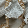 14K YELLOW GOLD CLASP FRESH WATER PINK PEARL NECKLACE 18 Inch