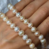 14K YELLOW GOLD CLASP FRESH WATER PINK PEARL NECKLACE 18 Inch