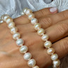 14K YELLOW GOLD CLASP FRESH WATER PINK PEARL NECKLACE 18 Inch