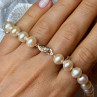 14K YELLOW GOLD CLASP FRESH WATER PINK PEARL NECKLACE 18 Inch