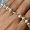 14K YELLOW GOLD CLASP FRESH WATER PINK PEARL NECKLACE 18 Inch