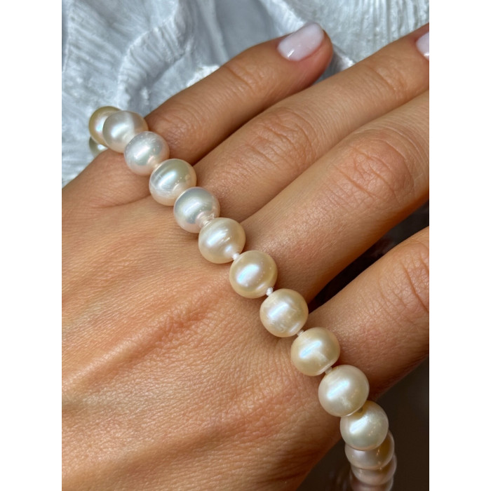 14K YELLOW GOLD CLASP FRESH WATER PINK PEARL NECKLACE 18 Inch