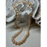 14K YELLOW GOLD CLASP FRESH WATER PINK PEARL NECKLACE 18 Inch