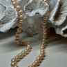 14K YELLOW GOLD CLASP FRESH WATER PINK PEARL NECKLACE 18 Inch