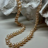 14K YELLOW GOLD CLASP FRESH WATER PINK PEARL NECKLACE 18 Inch