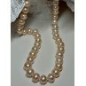 14K YELLOW GOLD CLASP FRESH WATER PINK PEARL NECKLACE 18 Inch