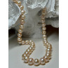 14K YELLOW GOLD CLASP FRESH WATER PINK PEARL NECKLACE 18 Inch