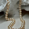 14K YELLOW GOLD CLASP FRESH WATER PINK PEARL NECKLACE 18 Inch