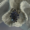 925 Sterling Silver Tanzanite Flower Pendant Length 0.80 Inch