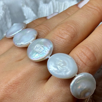 925 Sterling Silver Water Fresh Pearl Bracelet Length 8 Inch