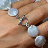 925 Sterling Silver Water Fresh Pearl Bracelet Length 8 Inch