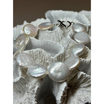 925 STERLING SILVER WATER FRESH PEARL BRACELET LENGTH 8 Inch
