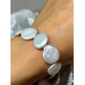 925 STERLING SILVER WATER FRESH PEARL BRACELET LENGTH 8 Inch
