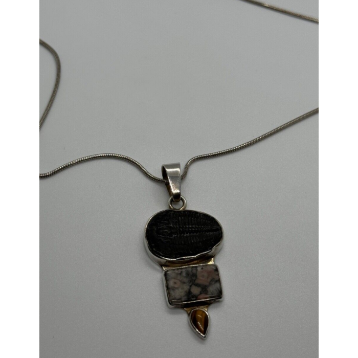 925 STERLING SILVER AGATE NECKLACE