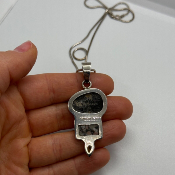 925 Sterling Silver Agate Necklace