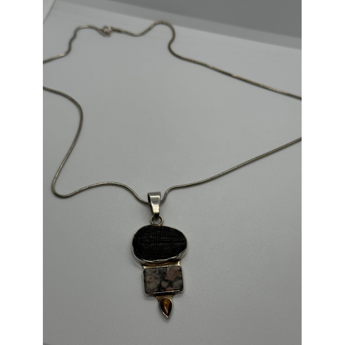 925 STERLING SILVER AGATE NECKLACE