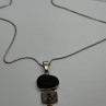 925 Sterling Silver Agate Necklace