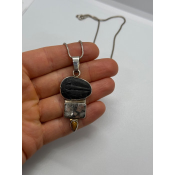 925 STERLING SILVER AGATE NECKLACE