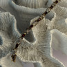 925 Sterling Silver Gold Plated Garnet Bracelet Length 7.5