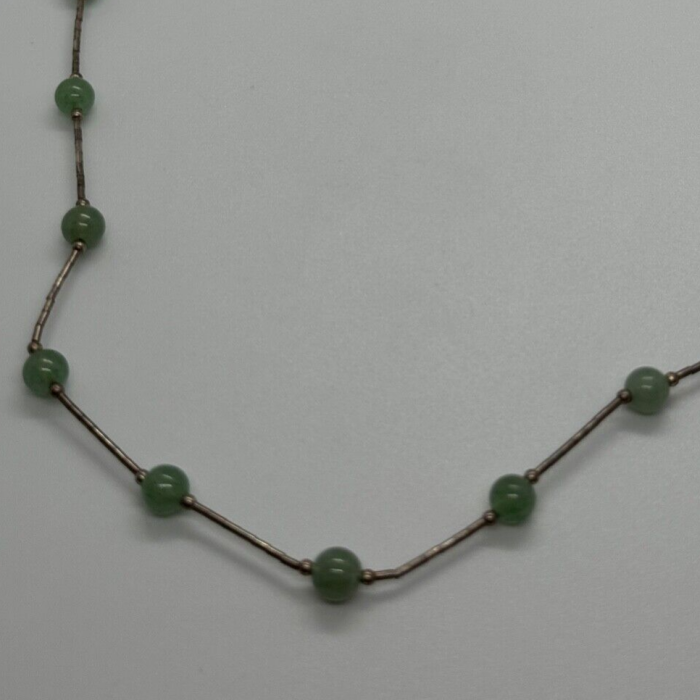 925 Sterling Silver Nephrite Necklace