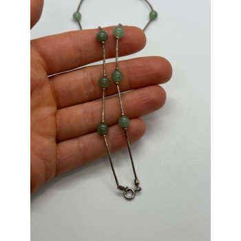 925 STERLING SILVER  NEPHRITE NECKLACE
