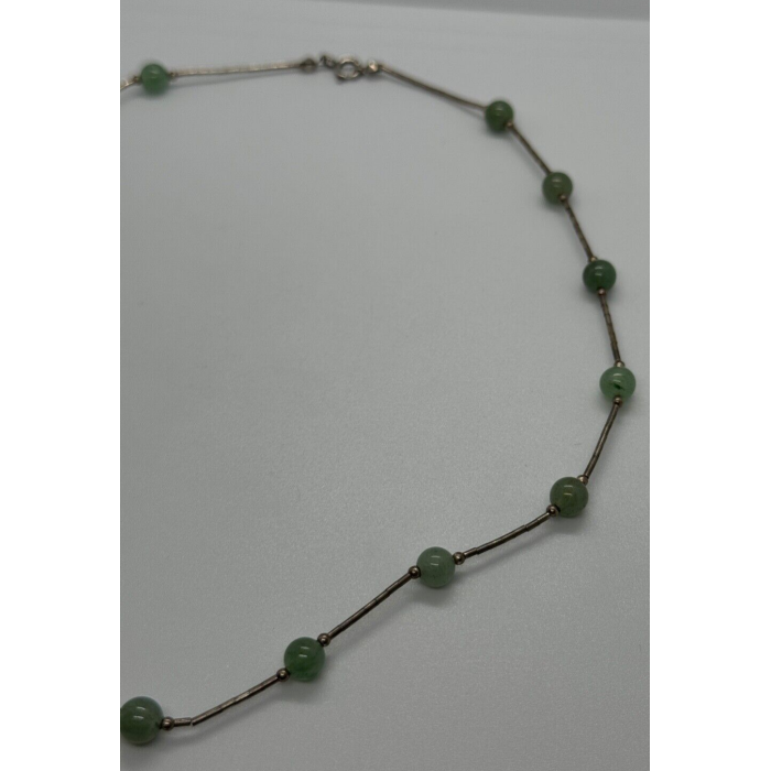 925 STERLING SILVER  NEPHRITE NECKLACE