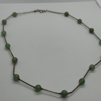 925 Sterling Silver Nephrite Necklace