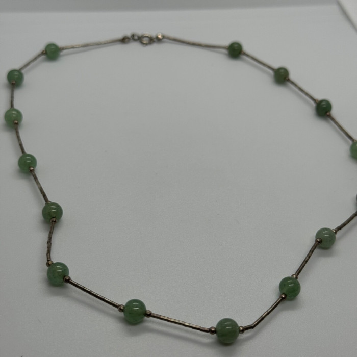925 Sterling Silver Nephrite Necklace