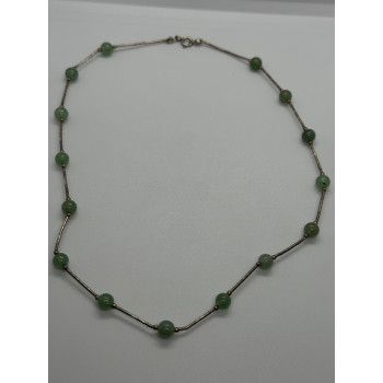 925 STERLING SILVER  NEPHRITE NECKLACE