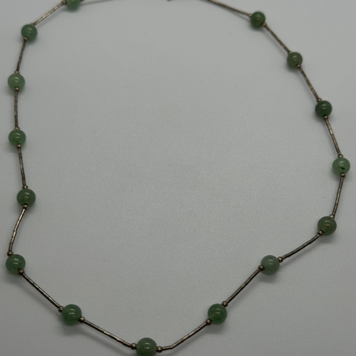925 Sterling Silver Nephrite Necklace