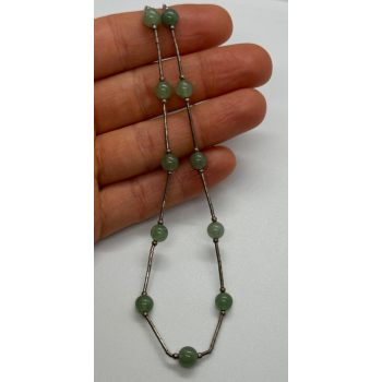 925 STERLING SILVER  NEPHRITE NECKLACE