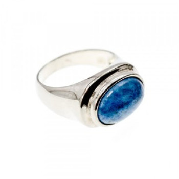 925 Sterling Silver Sodalite Ring Size 11.5